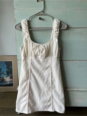 H&M White Eyelet Mini Dress